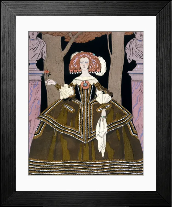 Framed Print : Crinoline by Barbier Framed Print : Crinoline by Barbier