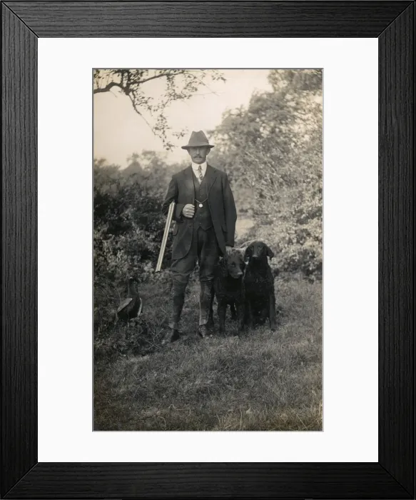 Framed Print : Huntsman with retriever Framed Print : Huntsman with retriever