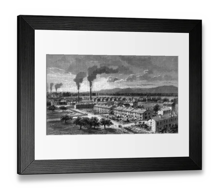 Framed Print : French Workers Homes Framed Print : French Workers Homes