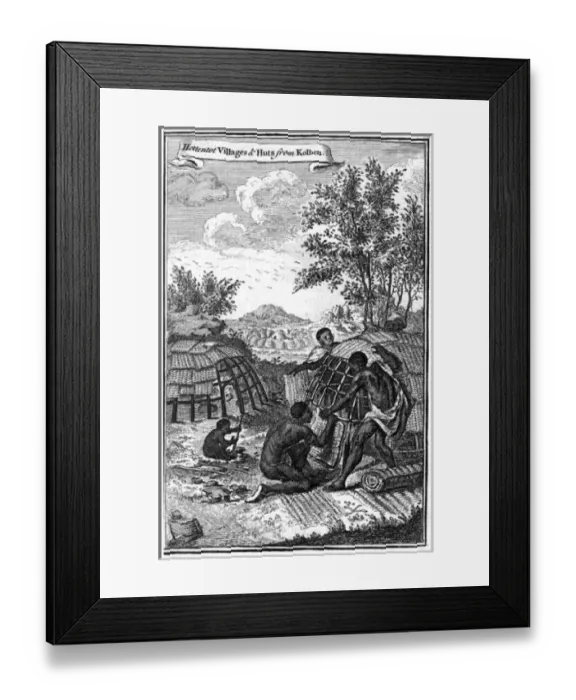 Framed Print : Hottentot Village 1750 Framed Print : Hottentot Village 1750