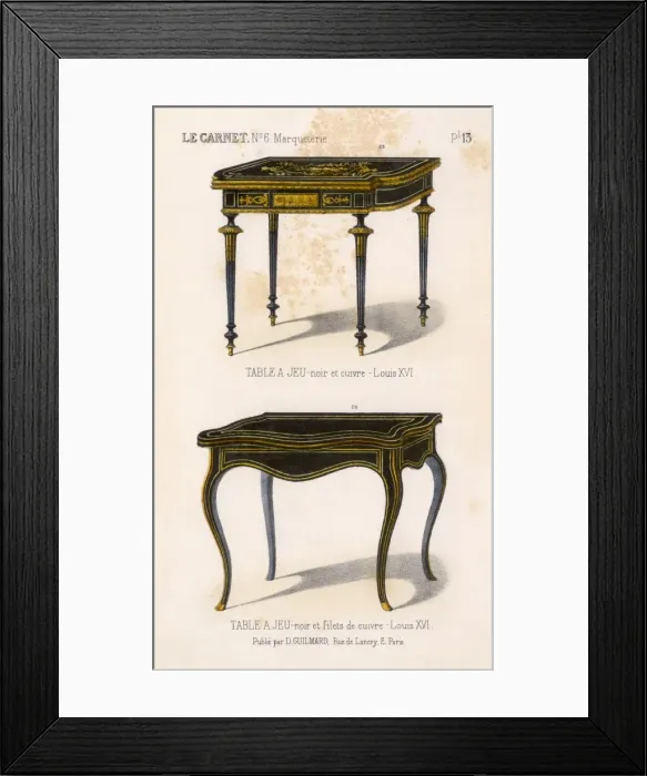 Framed Print : French Gaming Tables Framed Print : French Gaming Tables