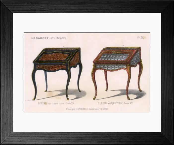 Framed Print : Two French Bureaus Framed Print : Two French Bureaus
