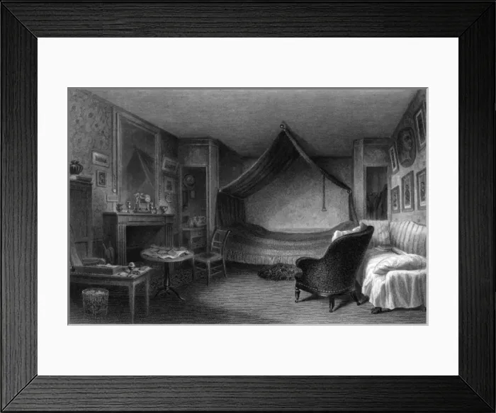 Framed Print : Deathbedroom of Beranger Framed Print : Deathbedroom of Beranger