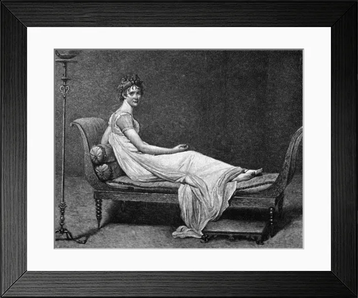 Framed Print : Mme Recamier, Reclining Framed Print : Mme Recamier, Reclining