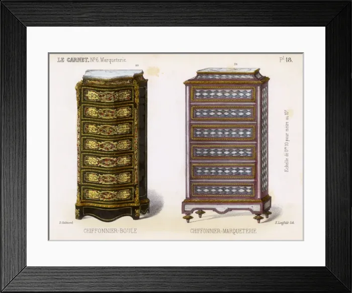 Framed Print : Two French Chiffonniers Framed Print : Two French Chiffonniers