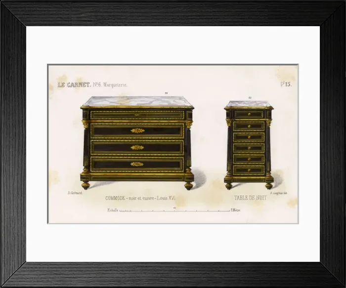 Framed Print : Commode, Table De Nuit Framed Print : Commode, Table De Nuit