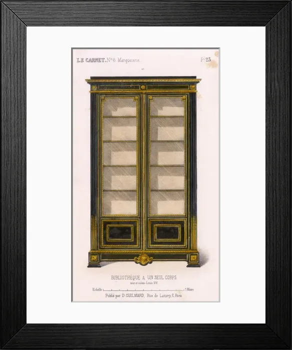 Framed Print : French Bookcase Framed Print : French Bookcase