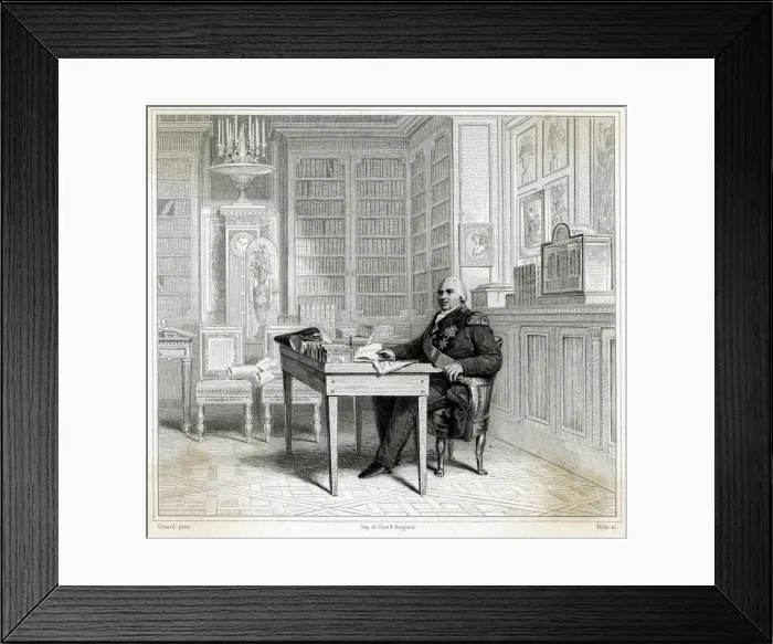 Framed Print : Louis XVIII at Desk Framed Print : Louis XVIII at Desk