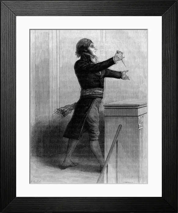Framed Print : J L Tallien with dagger Framed Print : J L Tallien with dagger