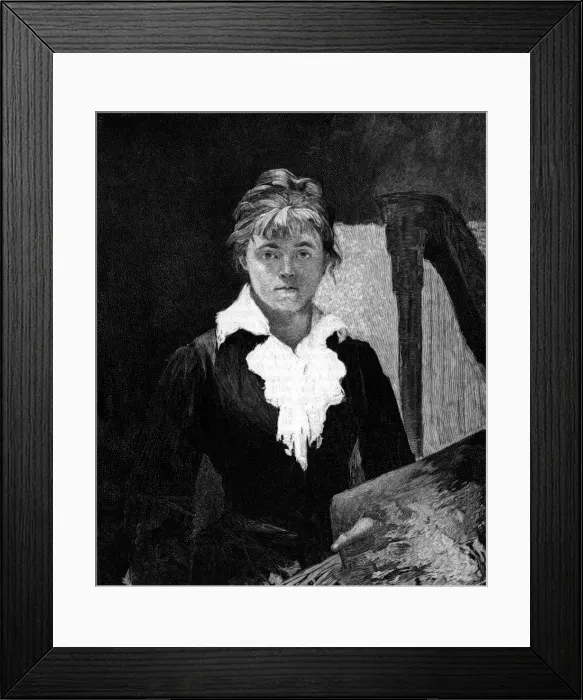 Framed Print : Marie Bashkirtseff from self portrait Framed Print : Marie Bashkirtseff from self portrait