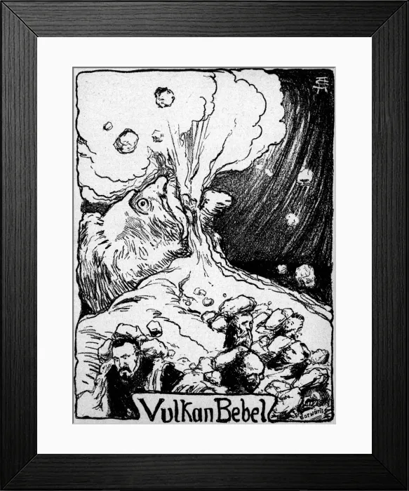 Framed Print : August Bebel Caricature Framed Print : August Bebel Caricature