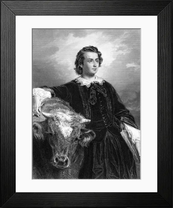 Framed Print : Rosa Bonheur and Cow Framed Print : Rosa Bonheur and Cow