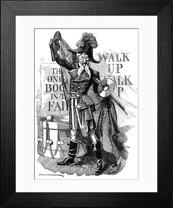 Framed Print : Booth Caricatured - 1 Framed Print : Booth Caricatured - 1