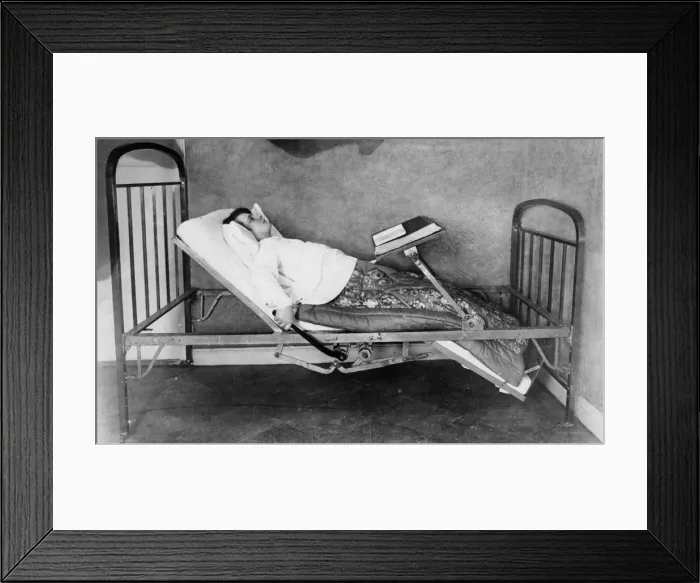 Framed Print : Adjustable Invalid Bed Framed Print : Adjustable Invalid Bed