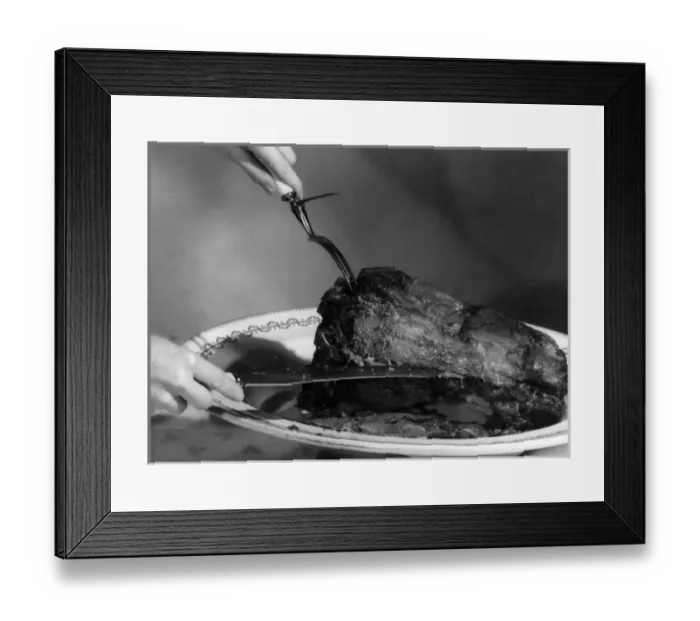 Framed Print : Carving a Joint of Beef Framed Print : Carving a Joint of Beef