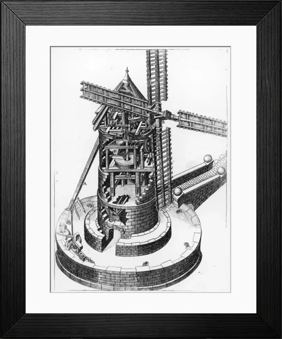 Framed Print : 16th Century Windmill Framed Print : 16th Century Windmill
