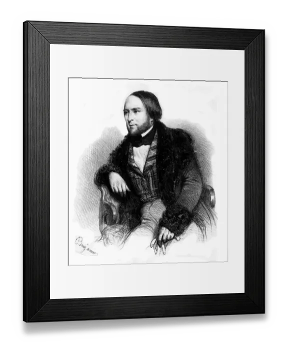 Framed Print : Auguste Biard, Artist Framed Print : Auguste Biard, Artist