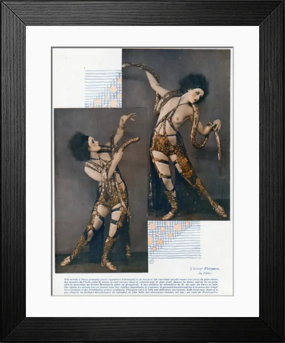 Framed Print : Floryane, snake dancer Framed Print : Floryane, snake dancer