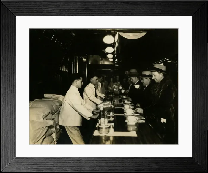Framed Print : Coffee on Canadian Train Framed Print : Coffee on Canadian Train