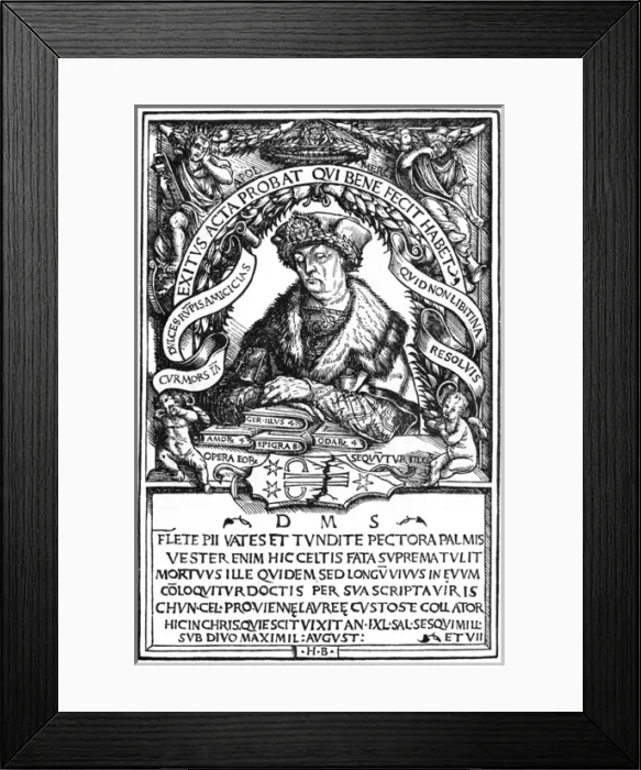 Framed Print : Conrad Celtes - 2 Framed Print : Conrad Celtes - 2