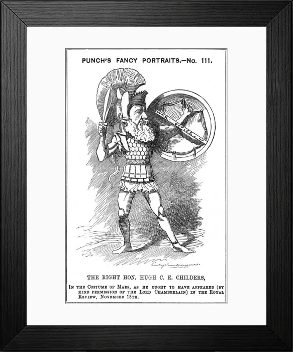 Framed Print : Hugh Childers Cartoon Framed Print : Hugh Childers Cartoon