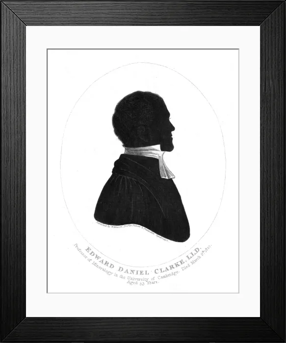Framed Print : Edward D Clarke Silhouette Framed Print : Edward D Clarke Silhouette