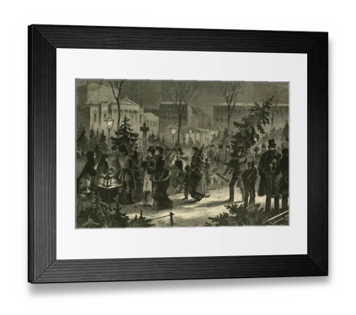 Framed Print : Leipzig Tree Market