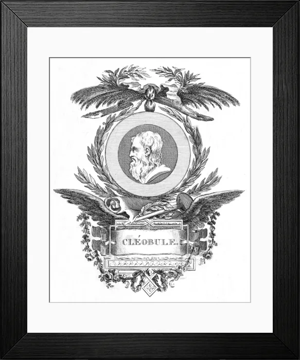 Framed Print : CLEOBULUS One of the Seven Sages of Greece, famous for the beautiful shape of his body Framed Print : CLEOBULUS One of the Seven Sages of Greece, famous for the beautiful shape of his body
