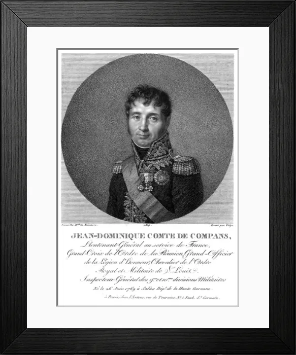 Framed Print : Jean Comte Compans Framed Print : Jean Comte Compans