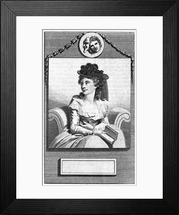 Framed Print : Hannah Cowley & Book Framed Print : Hannah Cowley & Book