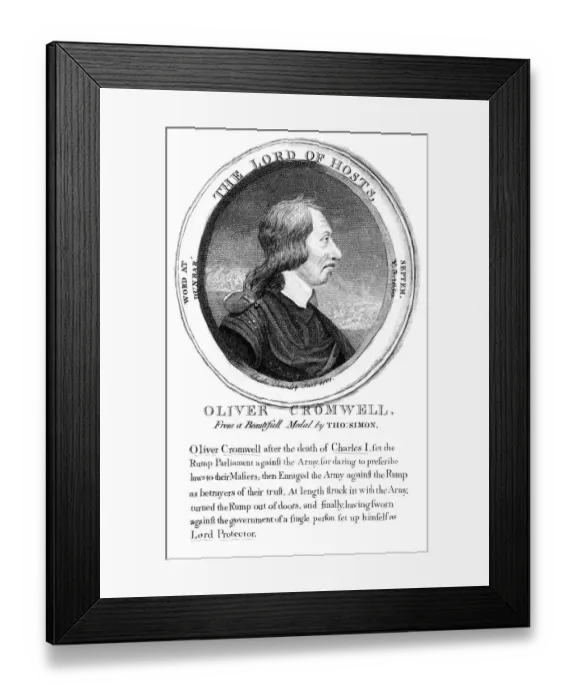 Framed Print : Oliver Cromwell (Profile Framed Print : Oliver Cromwell (Profile