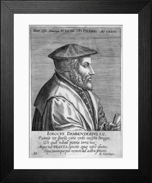 Framed Print : Josse De Damhouder - 1 Framed Print : Josse De Damhouder - 1