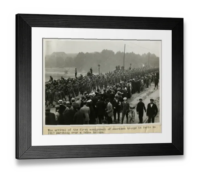 Framed Print : Americans in Paris 1917 Framed Print : Americans in Paris 1917