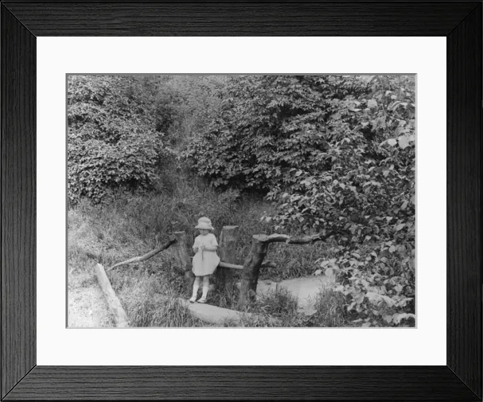 Framed Print : Girl on a Stile 1930S Framed Print : Girl on a Stile 1930S