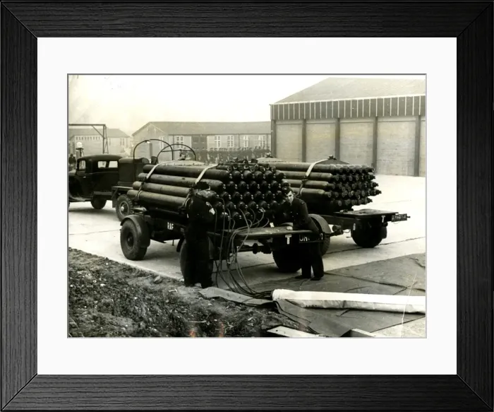 Framed Print : Barrage Balloons 1939 Framed Print : Barrage Balloons 1939