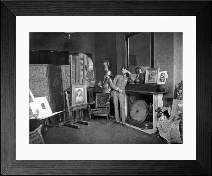 Framed Print : Frank Dicksee - Studio Framed Print : Frank Dicksee - Studio