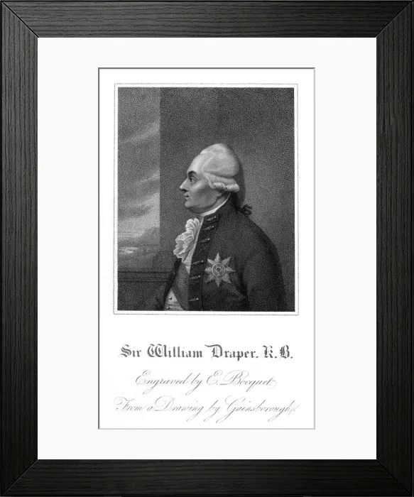 Framed Print : Sir William Draper Framed Print : Sir William Draper