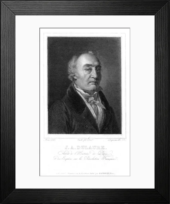 Framed Print : Jacques Antoine Dulaure Framed Print : Jacques Antoine Dulaure