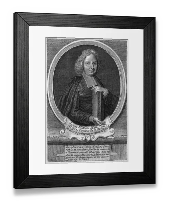 Framed Print : Louis Ellies Du Pin Framed Print : Louis Ellies Du Pin