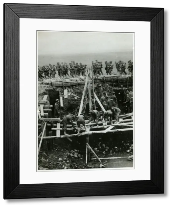 Framed Print : Bridging a Mine Crater Framed Print : Bridging a Mine Crater