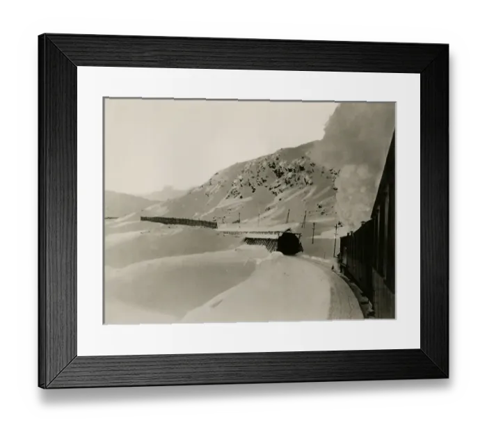 Framed Print : Swedish Train in Snow Framed Print : Swedish Train in Snow