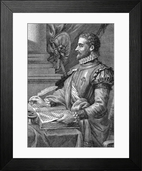 Framed Print : Alonso De Ercilla Y Zun