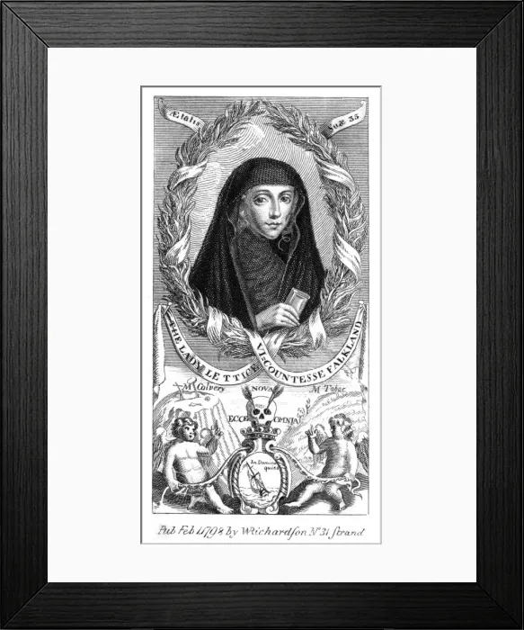 Framed Print : Letitia Lady Falkland Framed Print : Letitia Lady Falkland