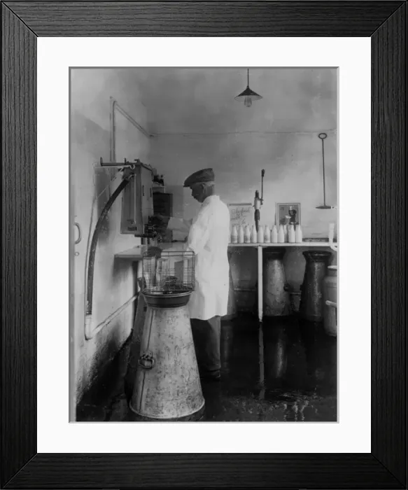Framed Print : Bottling Milk 1930S Framed Print : Bottling Milk 1930S
