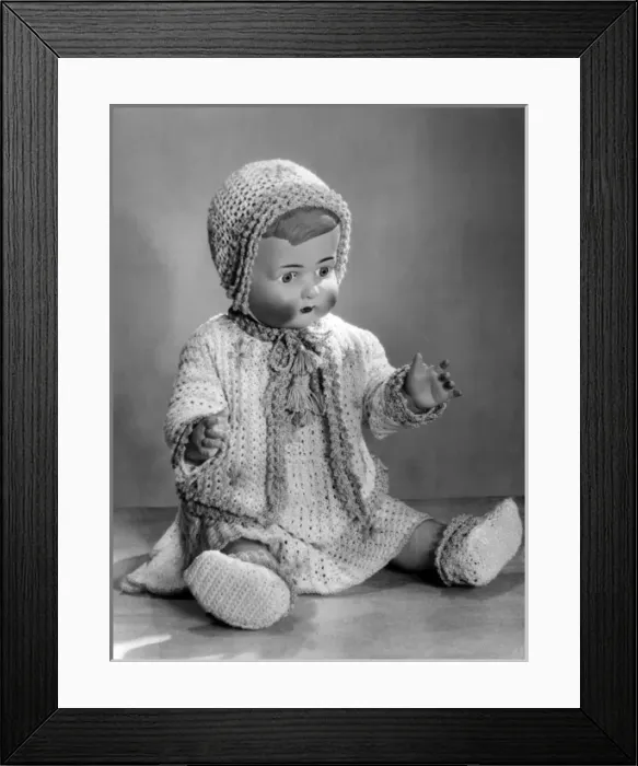 Framed Print : Doll in Knitwear Framed Print : Doll in Knitwear