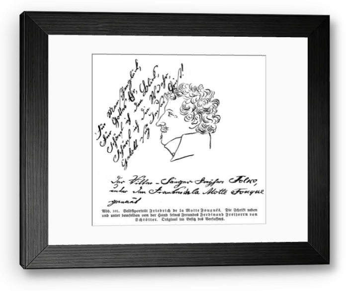 Framed Print : De LA Motte Fouque Framed Print : De LA Motte Fouque