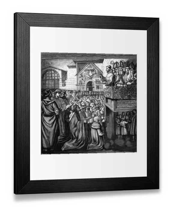 Framed Print : Francis Preaches Framed Print : Francis Preaches