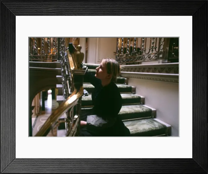 Framed Print : Dusting a Staircase Framed Print : Dusting a Staircase