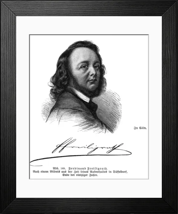 Framed Print : Ferd. Freiligrath - 2 Framed Print : Ferd. Freiligrath - 2