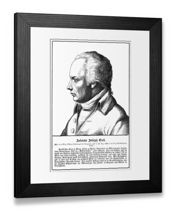 Framed Print : Franz Josef Gall Framed Print : Franz Josef Gall